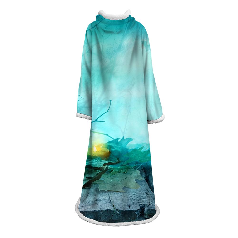 3D Digital Printed Blanket With Sleeves-Blanket Robe Halloween Party - Image 11