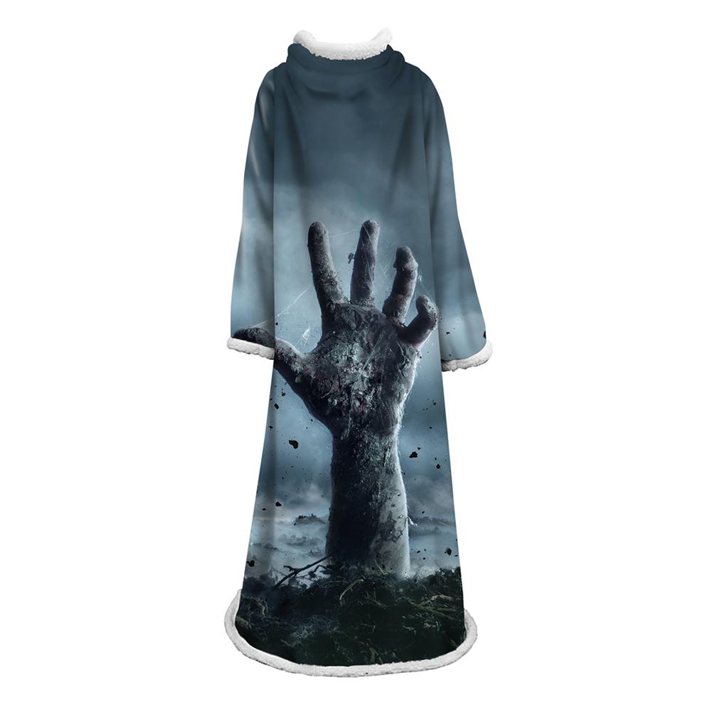 3D Digital Printed Blanket With Sleeves-Blanket Robe Halloween Party - Image 21