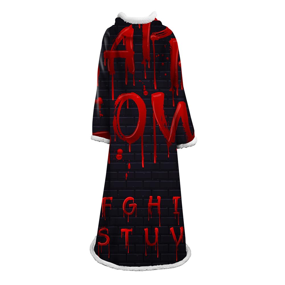 3D Digital Printed Blanket With Sleeves-Blanket Robe Halloween Party - Image 29
