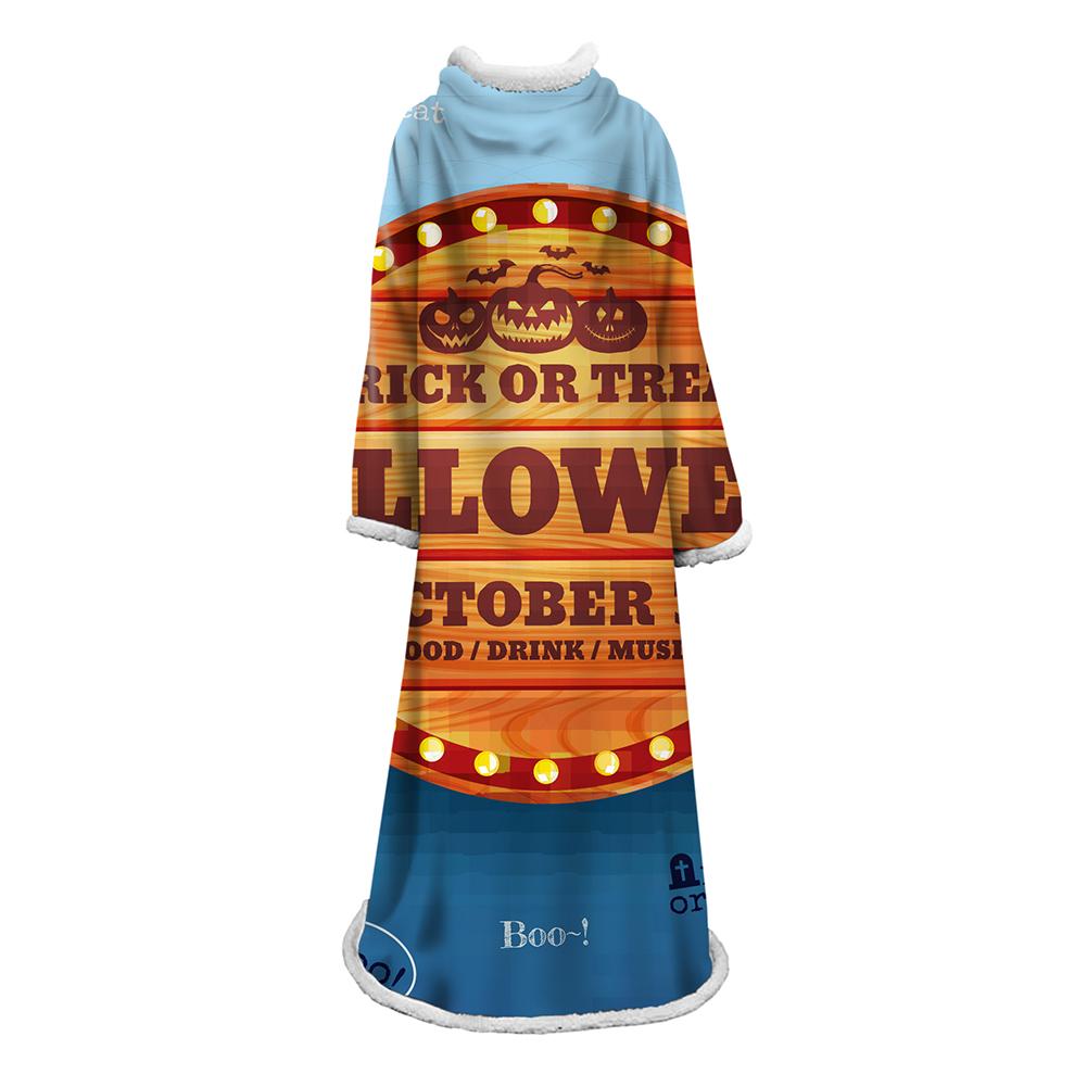 3D Digital Printed Blanket With Sleeves-Blanket Robe Halloween Party - Image 31