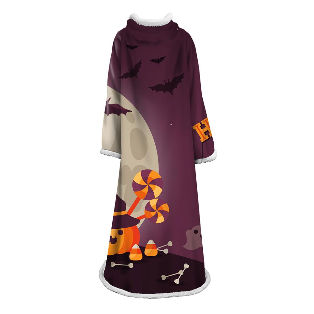 3D Digital Printed Blanket With Sleeves-Blanket Robe Halloween Party - Image 37