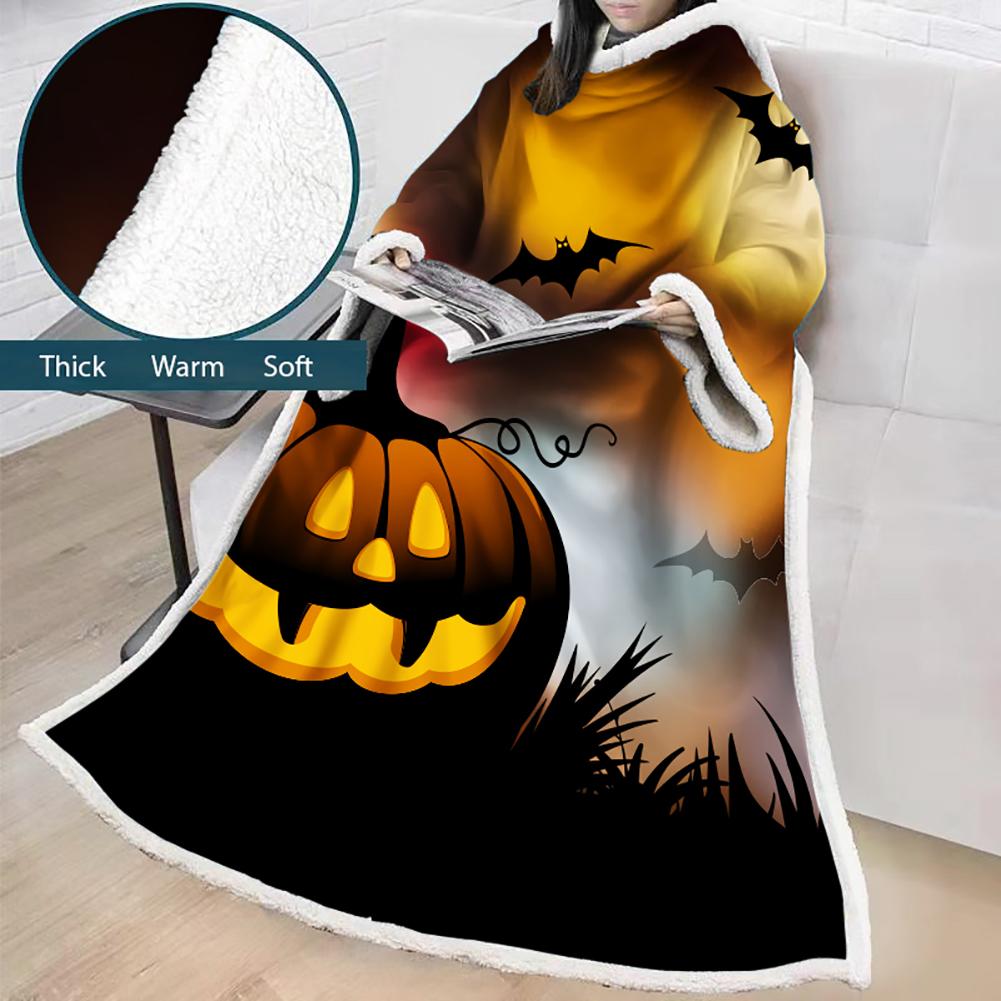 3D Digital Printed Blanket With Sleeves-Blanket Robe Halloween Party - Image 42
