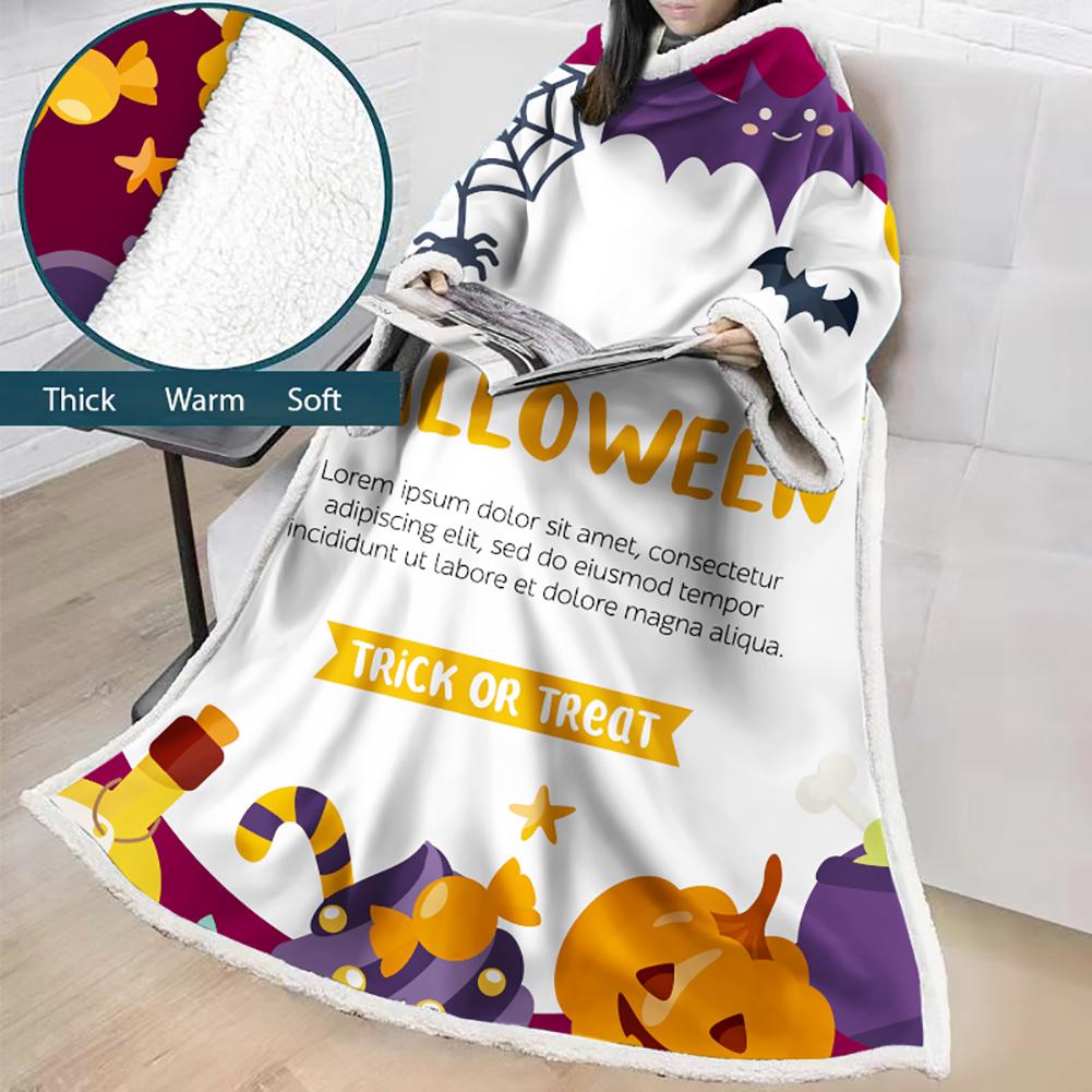 3D Digital Printed Blanket With Sleeves-Blanket Robe Halloween Party - Image 46