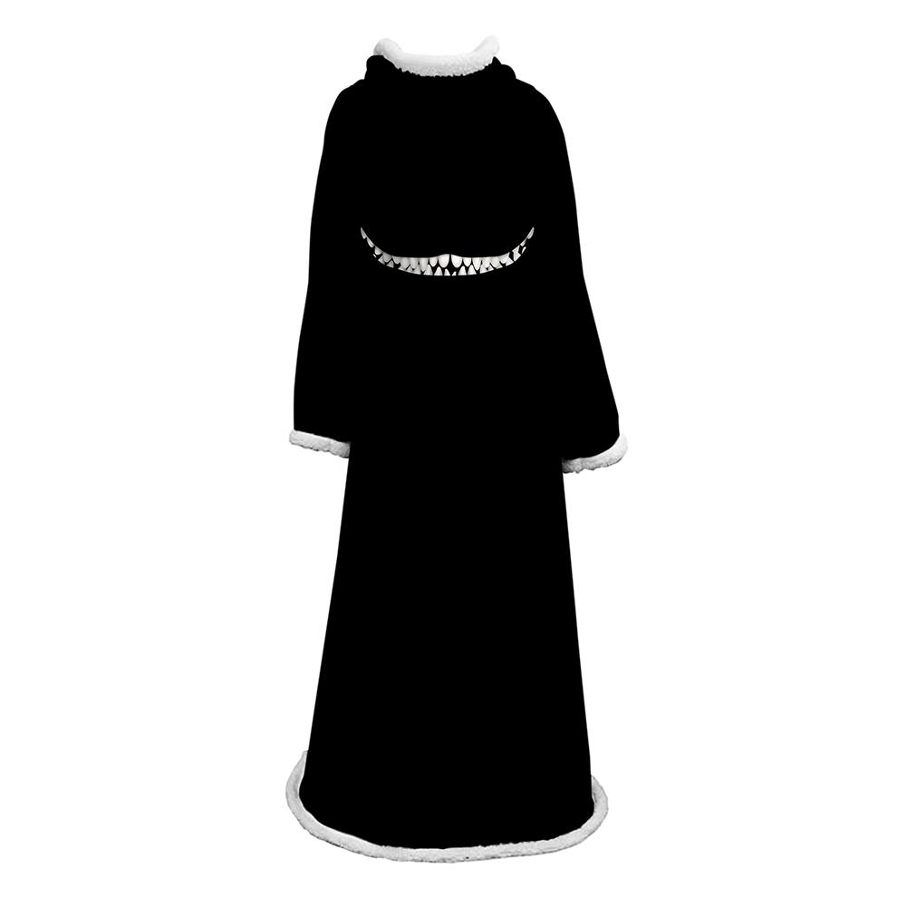 3D Digital Printed Blanket With Sleeves-Horror Cat Blanket Robe - Image 9