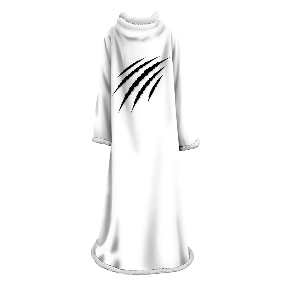 3D Digital Printed Blanket With Sleeves-Horror Cat Blanket Robe - Image 10