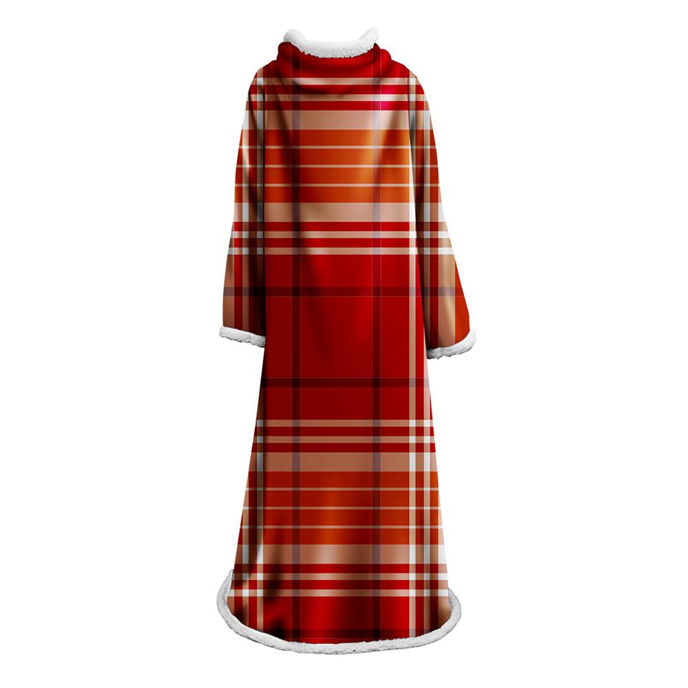 3D Digital Printed Plaid Blanket Robe -Blanket With Sleeves - Image 20