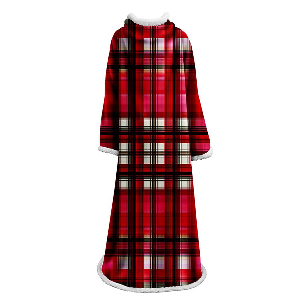 3D Digital Printed Plaid Blanket Robe -Blanket With Sleeves - Image 23