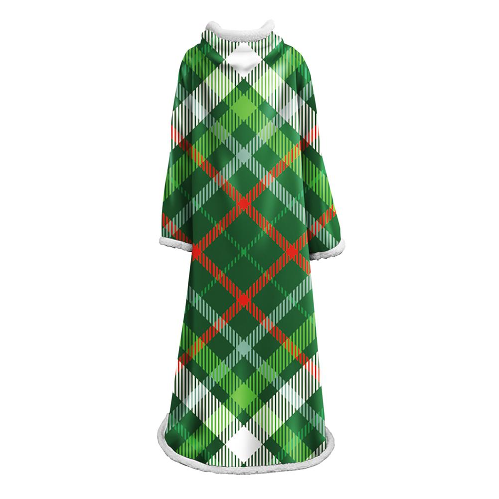 3D Digital Printed Plaid Blanket Robe -Blanket With Sleeves - Image 44