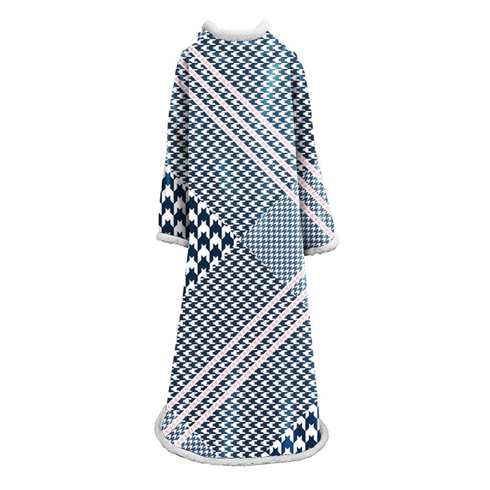 3D Digital Printed Plaid Blanket Robe -Blanket With Sleeves - Image 49