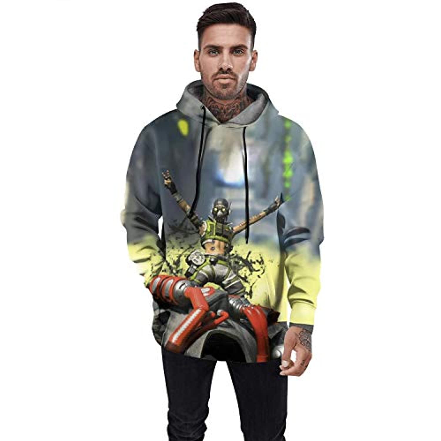 3D Printed Apex Legends Funny Drawstring Pocket Pullover Hoodie Sweatshirt - Image 3