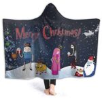 Adventure Time Hooded Blanket - Soft and Warm Flannel Fluffy Wearable Hooded Blanket