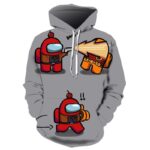 Among Us Hoodie - 3D Printed Loose Zipper Pullover