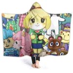 Animal Crossing Hooded Blanket - Wearable Plush Blanket Cozy Cape with Hood