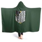 Anime Attack On Titan Hooded Blanket