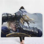 Anime Fate Stay Night 3D Printing Fleece Hooded Blanket