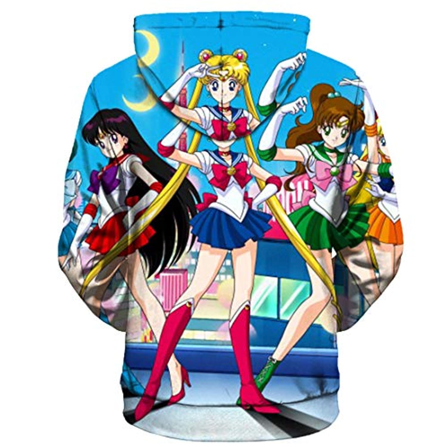 Anime Sailor Moon Hoodie - Sailor Family 3D Print Pullover Hoodie - Image 3