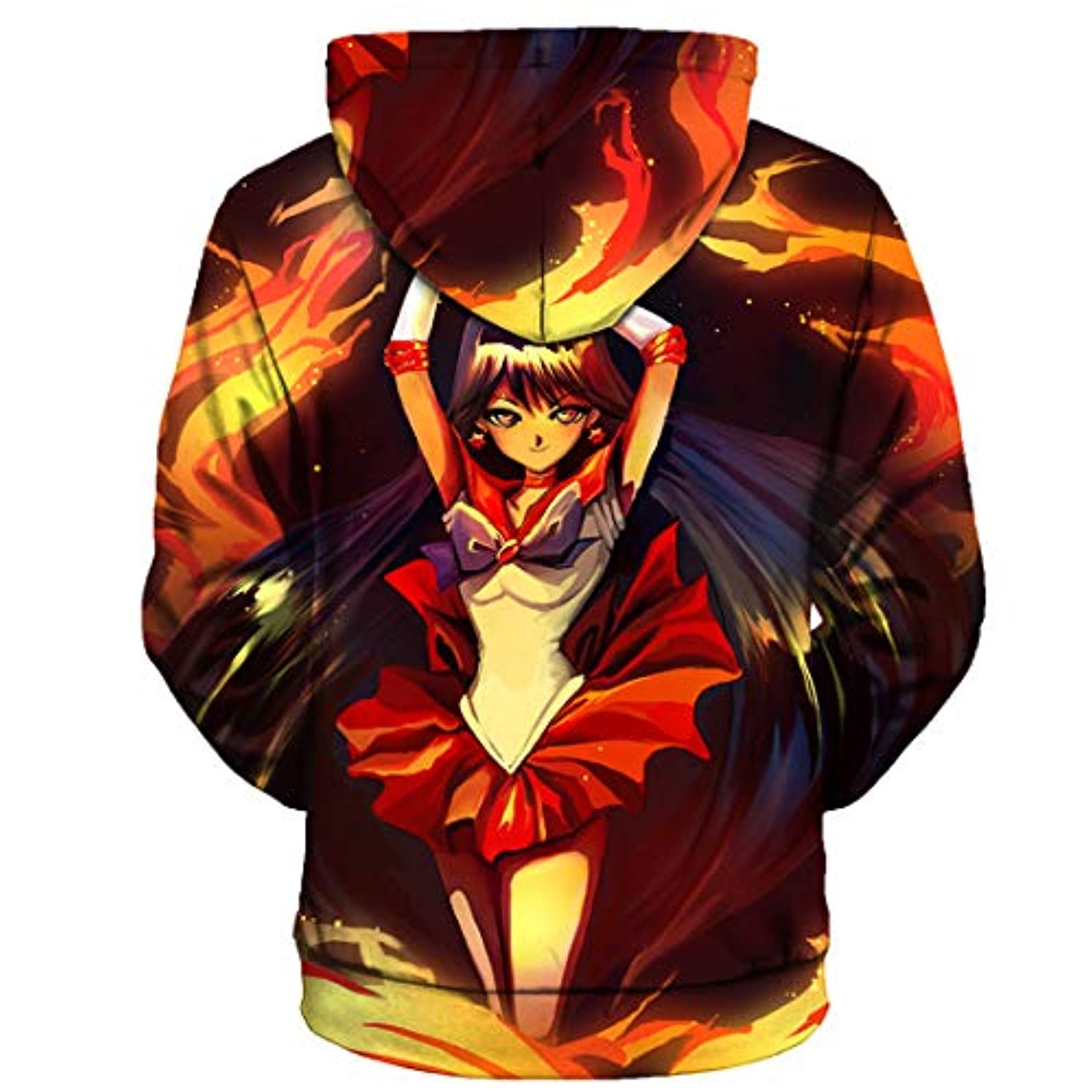 Anime Sailor Moon Hoodie - Sailor Mars 3D Print Pullover Hoodie - Image 3