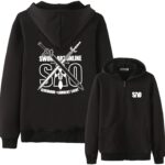 Anime Sword Art Online Kirito Asuna Cosplay Hoodie Jacket