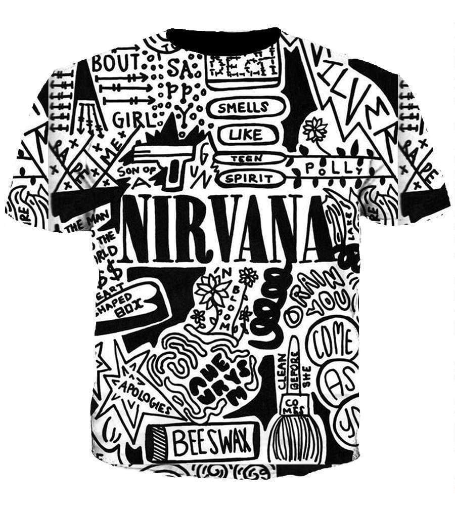 Nirvana Hoodies - Pullover Black Hoodie - Image 4