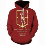 Attack on Titan Hoodie 3D Print Manga Anime Pullover Hoodie Sweatshirt with Front Pocket