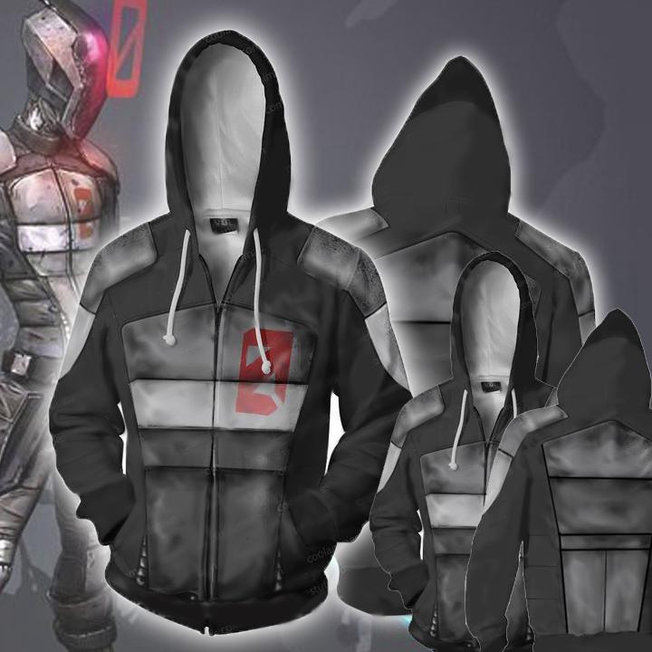 Borderlands Hoodies - Borderlands Zero Zip Up Hoodie Jacket - Image 3