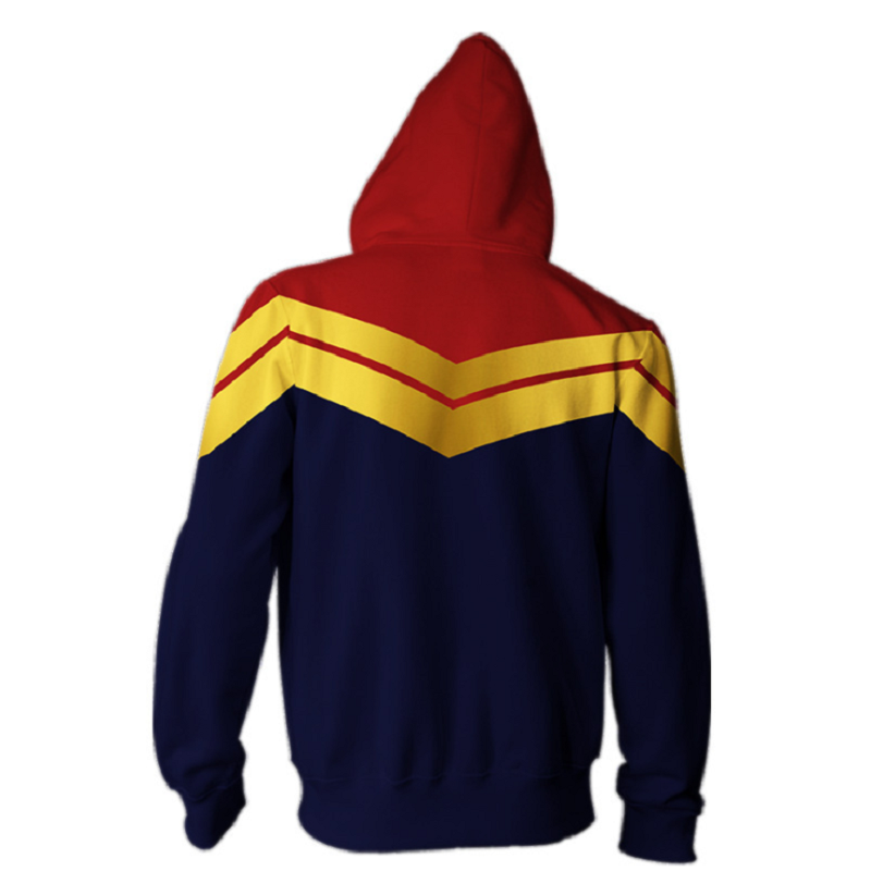 Captain Marvel Hoodie - Carol Danvers Zip Up Hoodie - Image 3