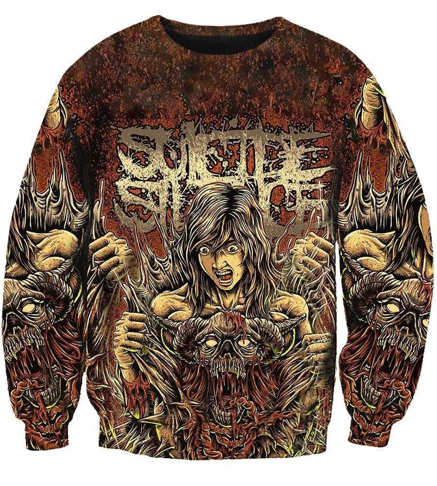 Suicide Silence Hoodie - Pullover Red Hoodie - Image 3