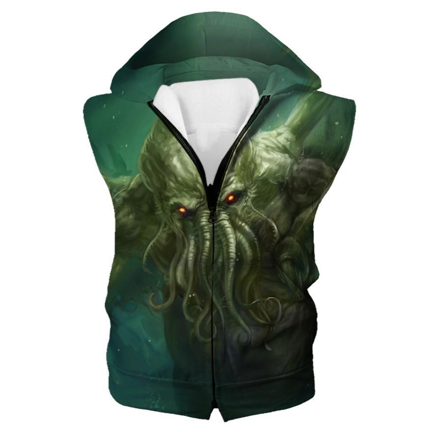Charging Cthulhu Hoodies - Pullover Nerd Gaming Cthulhu Hoodie - Image 5