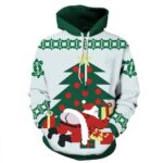 Christmas Hoodies - Funny Santa Giving a Present Icon 3D Hoodie