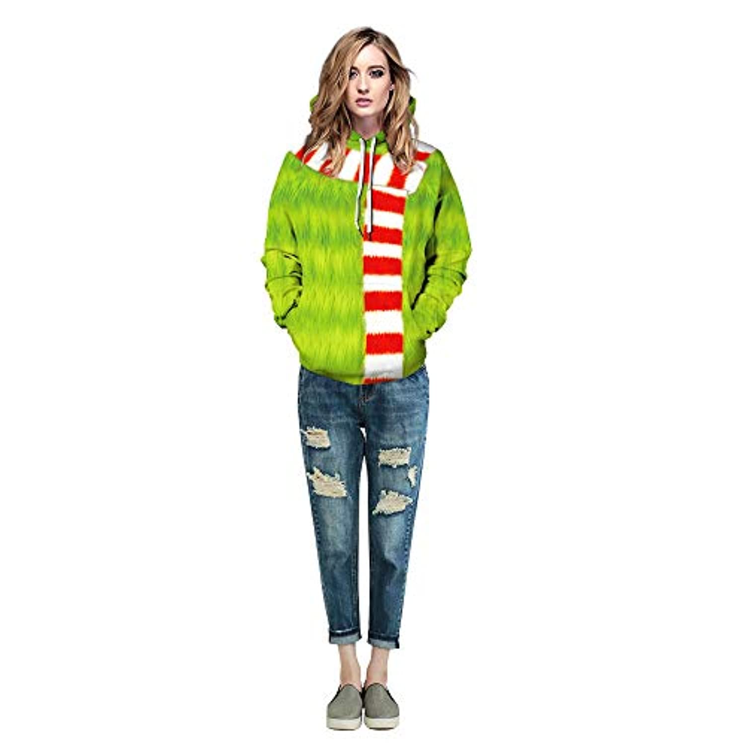 Christmas Hoodies - Green Pullover 3D Hoodie - Image 4