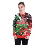 Christmas Sweatshirts - Christmas Colourful Icon Cute 3D Sweatshirt