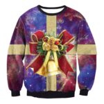 Christmas Sweatshirts - Christmas Gift Box Icon Cool Galaxy 3D Sweatshirt