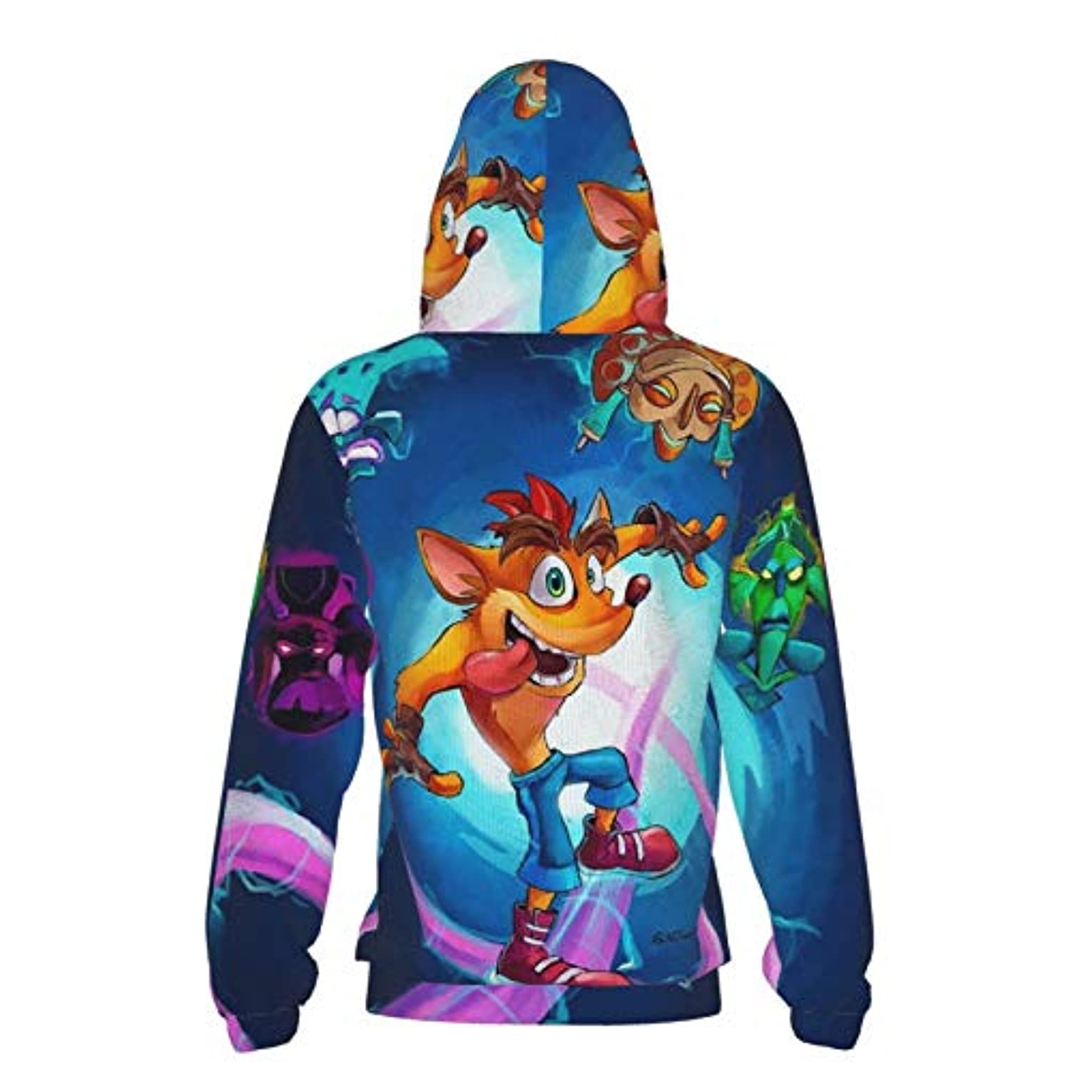 Crash Bandicoot Hoodies - Crash Bandicoot Teens 3D Print Hooded Pullover Sweatshirt - Image 4