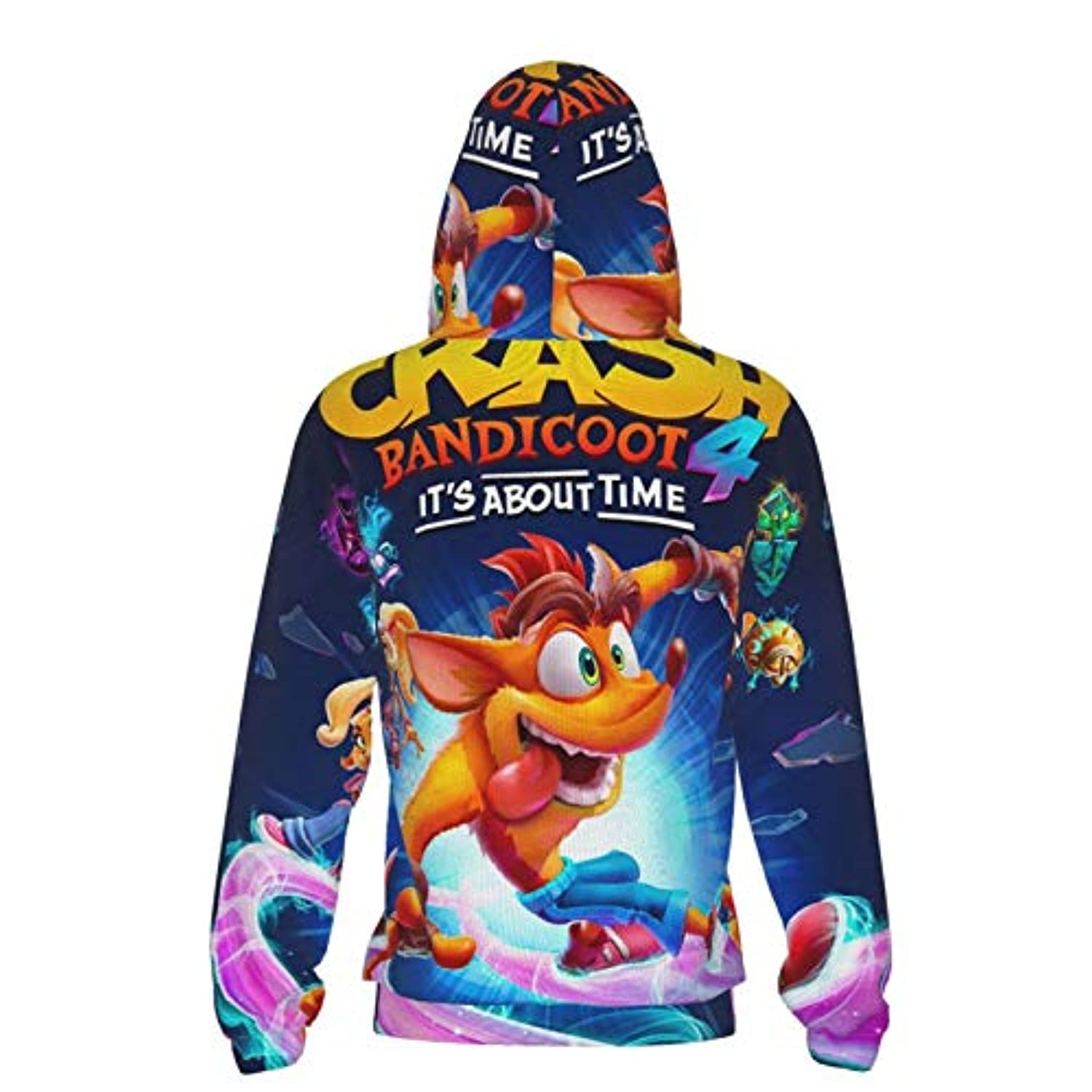 Crash Bandicoot Hoodies - IT'S ABOUT TIME Teens 3D Print Hooded Pullover Sweatshirt - Image 4