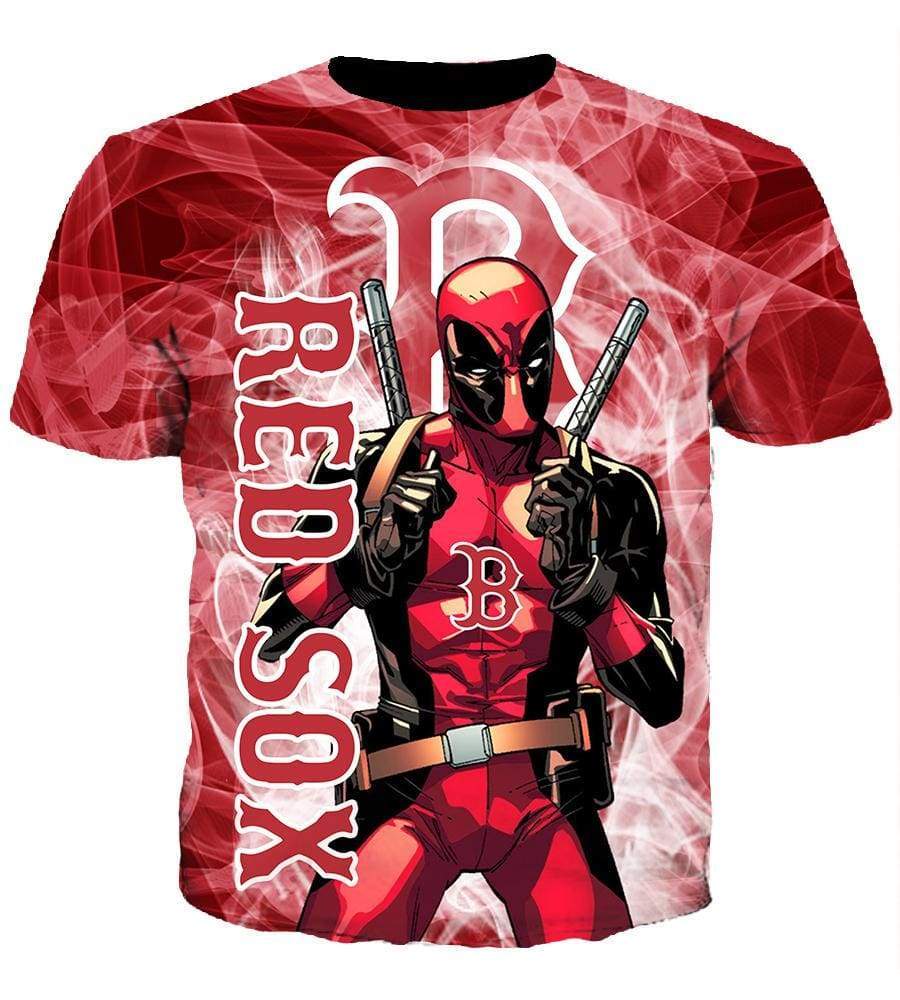 Deadpool Boston Red Sox - Pullover Red Hoodie - Image 7