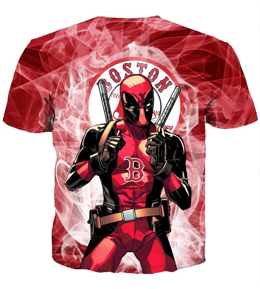 Deadpool Boston Red Sox - Pullover Red Hoodie - Image 8