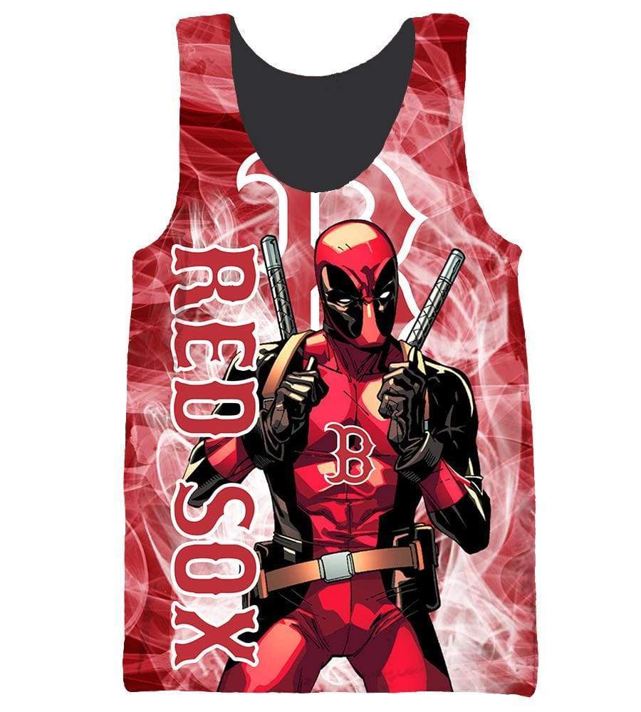 Deadpool Boston Red Sox - Pullover Red Hoodie - Image 9