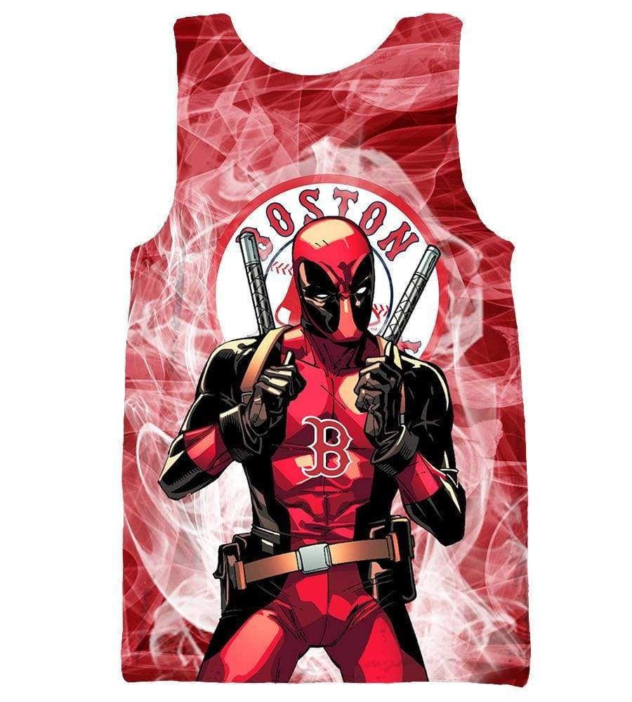 Deadpool Boston Red Sox - Pullover Red Hoodie - Image 10