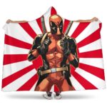 Deadpool Hooded Blanket - Hey Yo White And Red Blanket