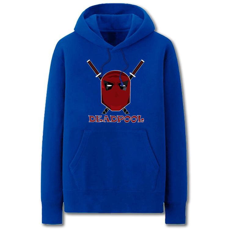 Deadpool Hoodies - Solid Color Cool Deadpool Mercenary Fleece Hoodie - Image 4