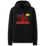 Deadpool Hoodies - Solid Color Super Funny Deadpool Cartoon Style Fleece Hoodie