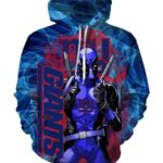 Deadpool New York Giants Hoodies - Pullover Blue Hoodie