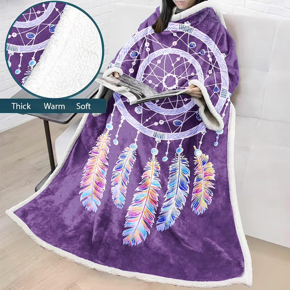 Digital Printed Blanket Dream Catcher - Blanket Robe With Sleeves - Image 14