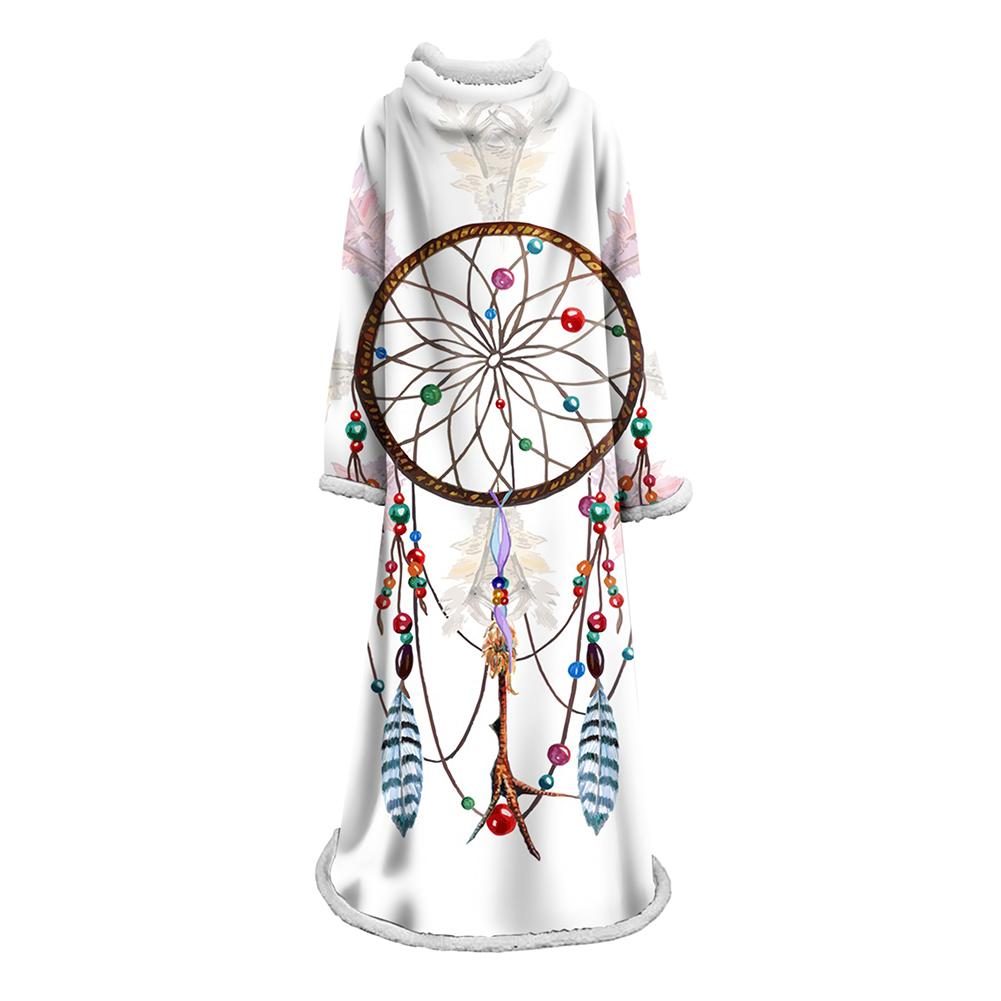 Digital Printed Blanket Dream Catcher - Blanket Robe With Sleeves - Image 19