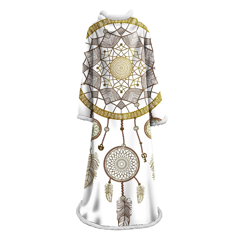 Digital Printed Blanket Dream Catcher - Blanket Robe With Sleeves - Image 20