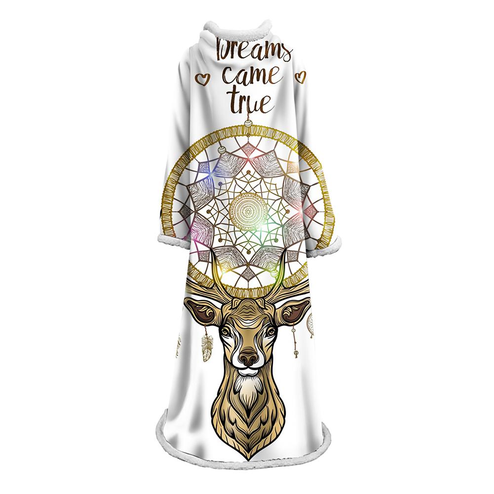 Digital Printed Blanket Dream Catcher - Blanket Robe With Sleeves - Image 22