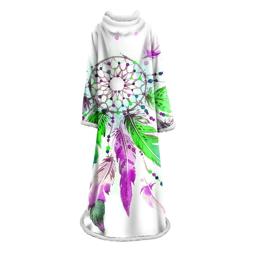 Digital Printed Blanket Dream Catcher - Blanket Robe With Sleeves - Image 26