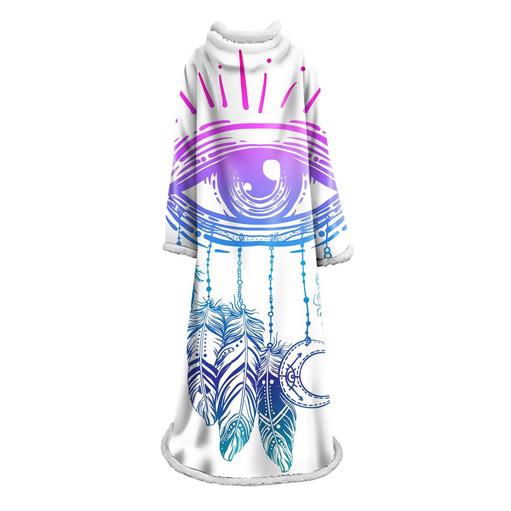 Digital Printed Blanket Dream Catcher - Blanket Robe With Sleeves - Image 33