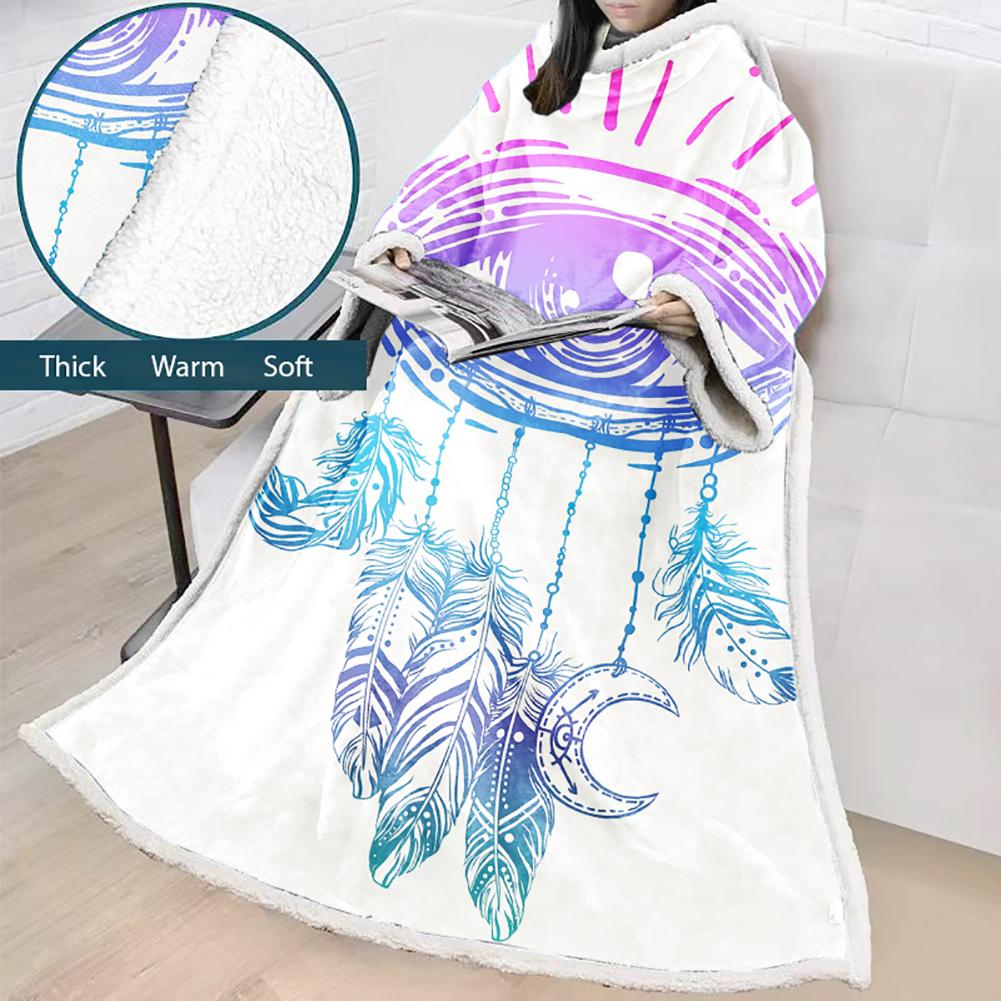 Digital Printed Blanket Dream Catcher - Blanket Robe With Sleeves - Image 35