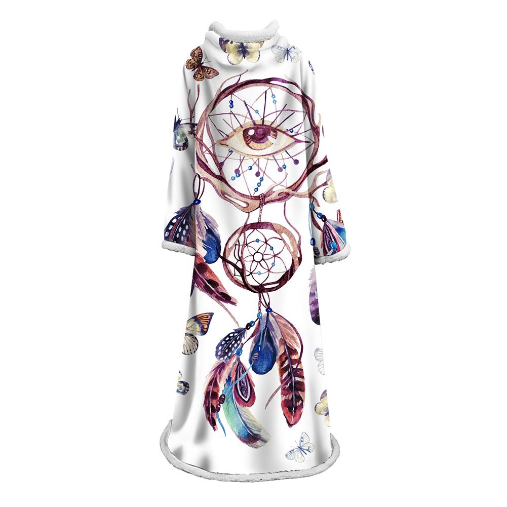 Digital Printed Blanket Dream Catcher - Blanket Robe With Sleeves - Image 38